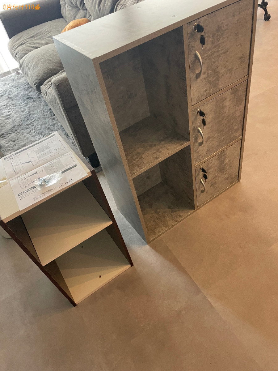 仕事用デスクと棚の組み立て作業ご依頼　お客様の声