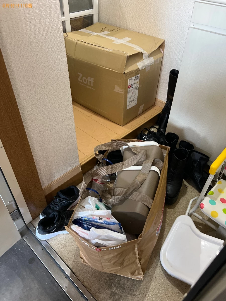 家具（ベビーベット、収納ケース、衣類等）を運び出す作業ご依頼